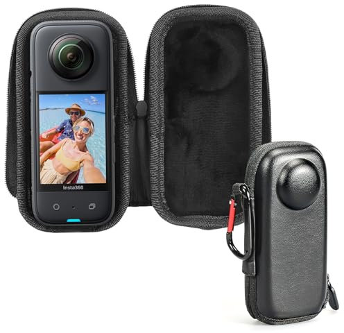 TNSLAND Hard Shell Reisetasche für Insta360 X4 Linsenschutz mit Haken, Tragetasche für Insta360 X4 Tasche Absturzsicherung, Kamerazubehör für Insta 360 X4, Insta X4, Insta360 X4 Case