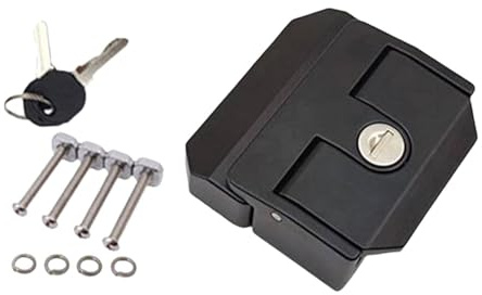 Gralara Cerradura para caja de herramientas, cerradura para cajón de vehículo con tornillos M5*40, cerradura para caja de distribución, cerradura para puerta, interior negro