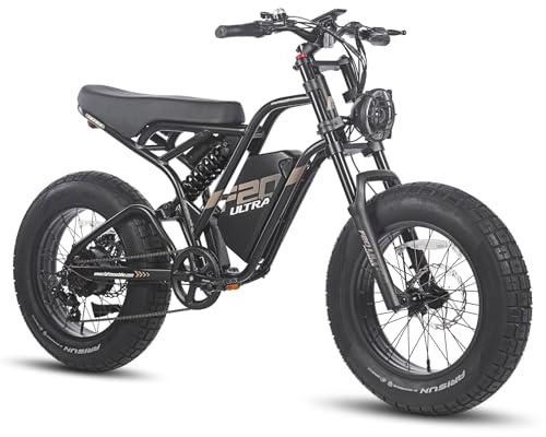 Fafrees Bici elettrica F20 Ultra E Bike, batteria 48V 25Ah, città elettrici da 20* 5.0 pollici, motore fatbike, autonomia mountain bike fino a 80-140 km (Nero)