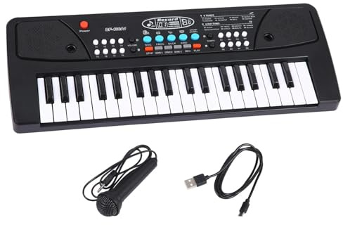Piano Eléctrico Profesional Teclado Electrónico Digital Multifuncional De 37 Teclas Para Principiantes Con Micrófono Instrumento Musical