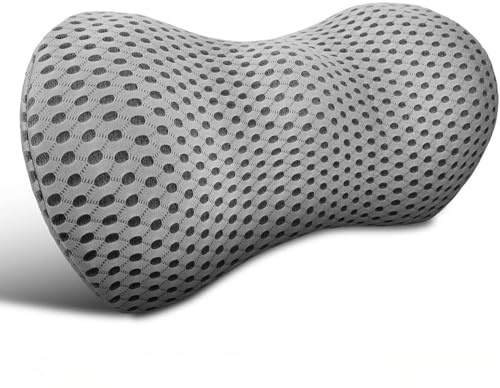 Perclyzm Ergonomic Lumbar Support Pillow Back Support For Office Chair & Sofa, Orthopedic Back Support Cushion For Sofa For Home Office Comfort (Grey)