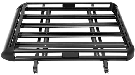 Barras portaequipajes de aluminio, cesta de techo con capacidad de carga de 68 kg, cesta de techo para coche, portaequipajes de aluminio para coche, portaequipajes de coche, cesta de equipaje, para