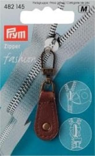 Prym 1 482145 Fashion Zipper pullers Leather Metal Brown