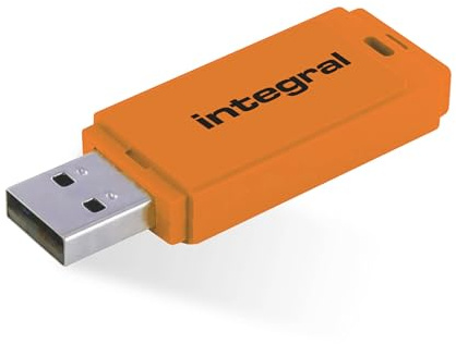 Integral 128GB Neon Naranja USB 2.0 Flash Drive