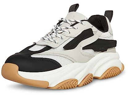 Steve Madden Men's Possess Fashion Lace-Up Sneaker, White Multi, 8 M