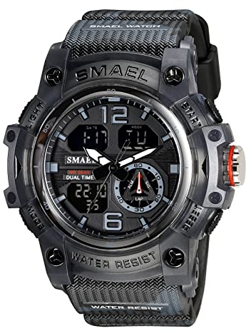 Militär Uhr Herren Digital Armbanduhr Digitaluhr Herrenuhren Tactical Watch Military Stoppuhr Sport Outdoor Chronograph Herren Wecker Vibration Jungen Sportuhr Männer 5 ATM Wasserdicht Schwarz Grün