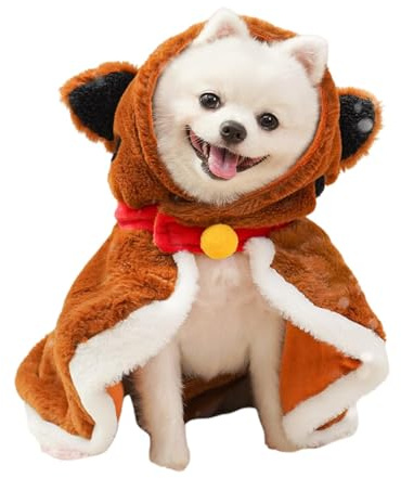 Hundkappa kostym – vinter tjock hundkappa varm hundmantel, kallt väder cosplay hundkostym husdjurskläder för husdjur