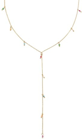 SINGULARU - Collar Y Mini Stone Colors. Acero con Baño en Oro de 18 Kt y Piedra Natural. Joyas Para Mujer.