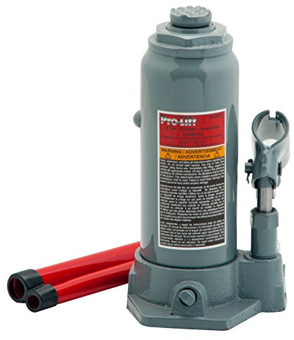 Pro-LifT B-006D Grey Hydraulic Bottle Jack - 6 Ton Capacity