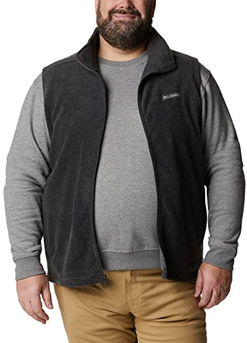 Columbia Mens Steens Mountain Fleece Vest, Charcoal Heather, 6X