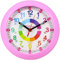 KIDDUS Wanduhr für Kinder. Analoger Zeitlehrer mit Zeitlernübungen. Stilles Uhr. Viele Sprachen. ESPAÑOL ROSA