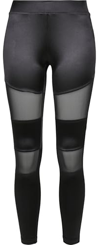 Urban Classics Ladies Shiny Tech Mesh Leggings Leggings Mujer, Negro, M
