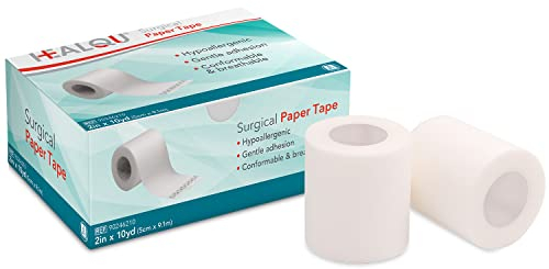 HEALQU Fixierpflaster – Medizinisches Klebeband (5 cm x 9.1 m) 6 Rollen – Zur Fixierung von Wundverbänden und Infusionen – Atmungsaktives & mikroporöses Erste Hilfe Tapeband mit starker Klebekraft