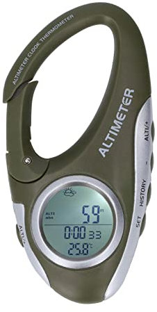 Digitaler Höhenmesser, Barometer, Digitaler Höhenmesser, Handthermometer, Höhenmesser, Kompass, Höhenmesser, Multifunktionales ABS-Gehäuse, Hintergrundbeleuchtung, Höhenbarometer Für Outdoor-Sportarte