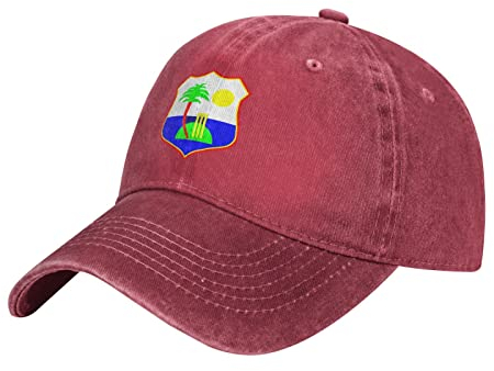 874 Baseballkappe West Indies Cricket Board Flagge Unisex Low-Profile-Design Basecap Verstellbare Baseball Kappe Unisex Dad Hat Für Distressed Stickerei Cap Wandern Cotton Basecap