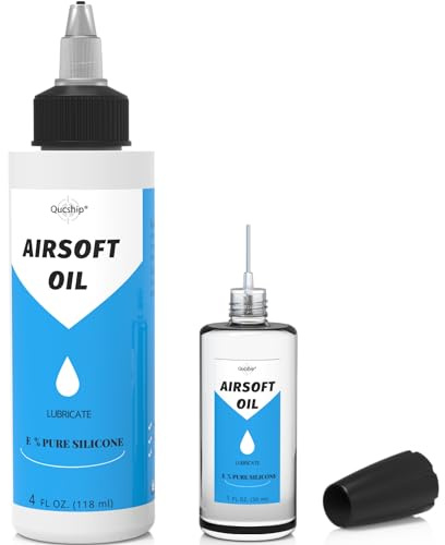 Airsoft Oil 113,4 g & 28,3 g luftpistololja 100 % silikonolja för tryckluftspistol, Airsoft mångsidigt smörjmedel, multifunktionell silikonsmörjolja för alla