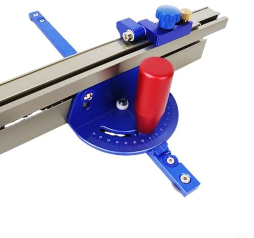 Banco con manico in lega di alluminio per seghe da tavolo, , , assemblaggio, righello, strumenti per la lavorazione del legno, blocco a spinta con righello a piastra angolare (un calibro per