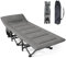 Mopaicot Camping Cot, Folding Cot Bed for Adults with Built-in Mattress and Pillow, Portable Outdoor Sleeping Cot for Camping and Travel, with Carry Bag, Grey, Max Load 450 LBS