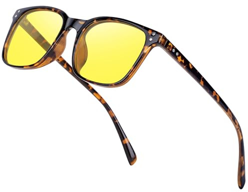 Ymmott Occhiali Guida Notturna Polarizzati - Antiriflesso Occhiali da Sole Lenti Gialle per Uomo Donna Guida Night Vision Goggles