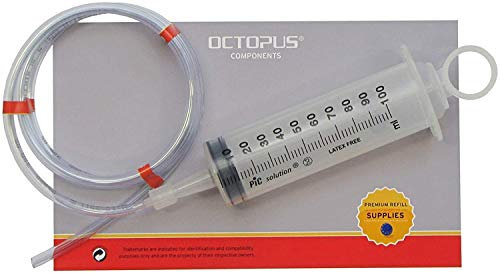 Seringue de dosage 100 ml avec tuyau de 100 cm en PVC, seringue en plastique avec tuyau en PVC, seringue d’alimentation, seringue à marinade, seringue d’aspiration avec tuyau