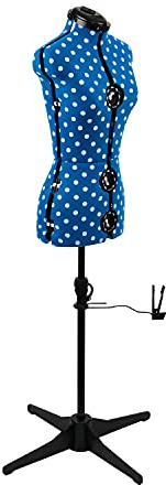 Sewing Online Adjustable Dressmakers Dummy, in Duckegg Polka Dot with Hem Marker, Dress Form Sizes 6 to 10 - Pin, Measure, Fit and Display your Clothes on this Tailors Dummy - 5902P