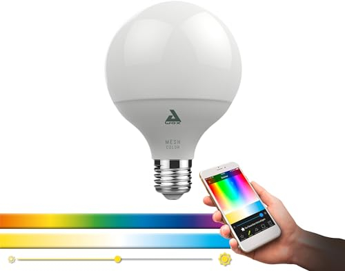 EGLO LED Connect E27 Lampe, Smart Home Glühbirne, Globe, 13 Watt, 1300 Lumen, dimmbar, Farbtemperatur und RGB Farben einstellbar, Leuchtmittel G95, Ø 9,5 cm