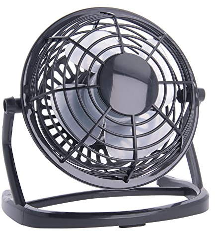 REY Mini-USB-Laptop-Ventilator Desktop, leise, drehbar, Farbe Schwarz