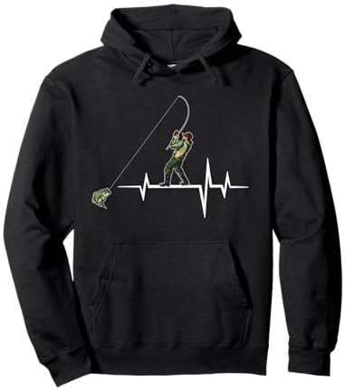 Pesce Pulse Line Pescatore Amante di Felpa con Cappuccio