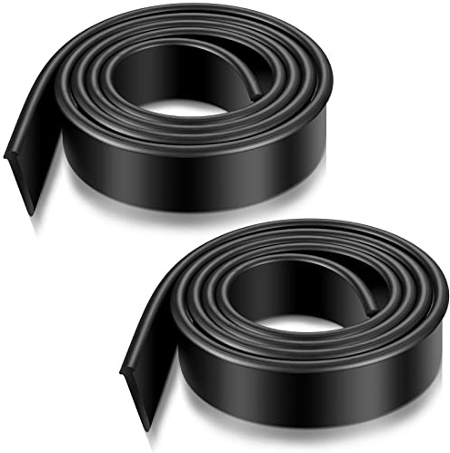 Tondiamo 72 Inch Black Shower Door Rubber Sweep Bottom Seal Strip Rubber Shower Door Seal Strip Waterproof Trim for Home Bathroom
