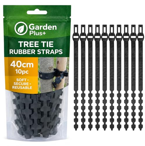 FIXINGS DIRECT Ultimate Super Soft Heavy Duty Plant Tie/Tree Tie - Multiple Sizes - (Adjustable Fitting) Weather Resistant & UV Stabilised (40cm (16”) 10 Pack)