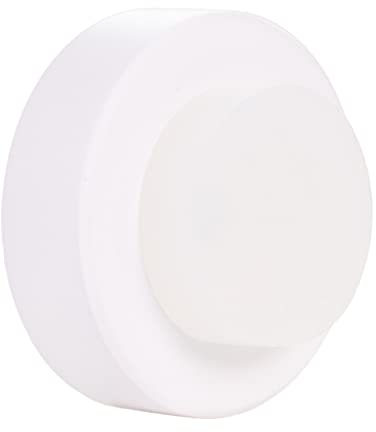 EVI Herrajes | Türanschlag | Wandmontage | 35 x 18 mm | Edelstahl weiß lackiert | Weißer Gummi | Stoßdämpfer | 2 Installationsmodi | I-254/35