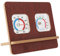 Lantelme Thermo-Hygrometer Analog mit Holzständer in braun Präzise Temperatur und Luftfeuchtigkeit Überwachung Modernes Design für Innen und Außen Thermometer