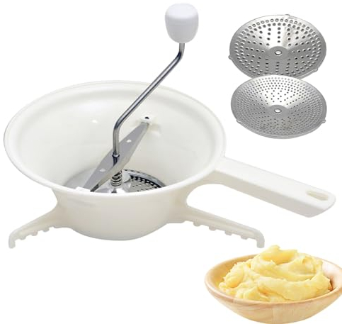 Moulin à nourriture, pour conserve avec 3 disques de broyage pour moudre et purée de nourriture pour la sauce tomate, la compote de pommes, le fromage, la salade, les légumes, les fruits