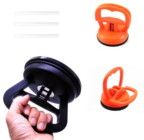 Extractor de Abolladuras, Paquete de 3 Ventosas para Quitar Abolladuras de Automóvil con 3 Varillas Termofusibles, Ventosa para Extractor de Abolladuras de Carrocería de Automóvil