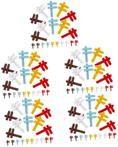 BESPORTBLE 5 Series Accesorios De Jardinería Juguetes para Casa Mini Valla Juguete para Borde De Jardín Mini Accesorios Decoración De Césped Accesorios De Jardín 25 Piezas x 5