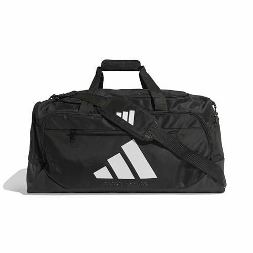 adidas Unisex Adulto Training Defender Duffle Bag Medium Duffel Bag, Black/White, One Size