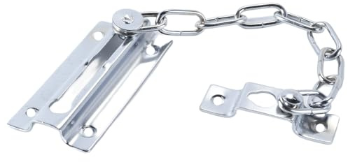 zalati dörrkedja invändig, skyddsbegränsare förkromad slid, dörrsäkerhetsspärr, för hotell, hem, boende, motell, lägenhet (silver)