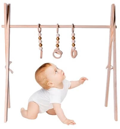 Jouet de gym pliable, cadre en bois de pin écologique, accessoires d'exercice pour nouveau-nés pour école maternelle, chambre de bébé, salle de séjour, etc