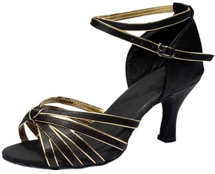 Generiska latindansskor för kvinnor 5/7 cm satin standard professionella dansskor jazzskor balsal party salsa dansträning prestanda skor