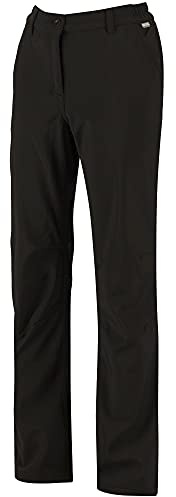 Regatta Women's Fenton Water Repellent and Wind Resistant Softshell Regular Leg Trousers, Black, 20 UK