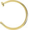 PIERCINGLINE Nasenring offen Chirurgenstahl Nasenpiercing Piercing Ring Nase Goldfarben 0,8 x 6 mm