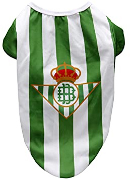 REAL BETIS - Camiseta para Mascotas, para Perro o Gato, Talla S, Poliéster, Color Verde y Blanco, Producto Oficial (CyP Brands)