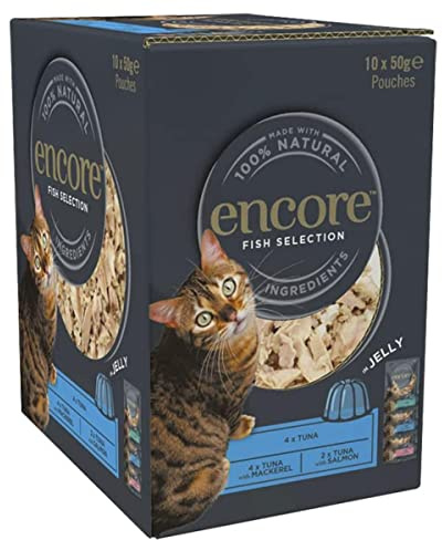 Encore Cat Food Fish Selection in Jelly Pouches, 10 x 50g