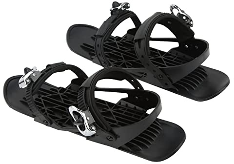 HOHXFYP Mini Ski Shoes,Compact and Portable Nylon Skates,Adjustable Straps Fewer Size Snow Ski Shoes,Mini Ski Boots,for Cross Country Skiing,Skating,Forest Trails