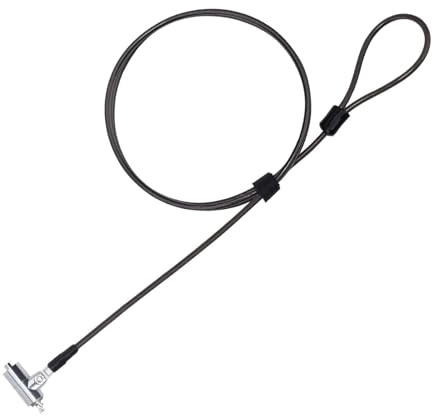 I3C Laptop Cable Lock Hardware Security Cable Lock Anti Theft 6.7FT Cable Lock Compatible with Laptop Anti-Theft Security Locking Cable Compatible for Wedge Type Slot(6 * 2.5mm)