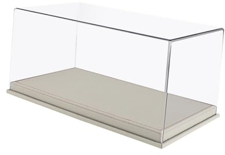 Fonowx 1/24 Scale Diecast Car Display Case with Clear PVC Cover Decorative for Model Collectors, White