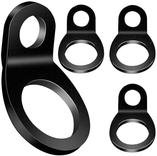 Greluma 4 Pz Ancoraggi di Ancoraggio, Anello di Ancoraggio con Anello di Ancoraggio O-Ring di Colore Nero per Il Montaggio in Garage, Officina, Camion, rimorchio, Golf Cart