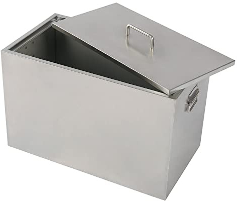Pentola for il bagnomaria, pentola for il fornello, con griglie for lattine, in acciaio inossidabile, rettangolare, capacità 50 litri, fondo piatto spazzolato for barattolo for lattine