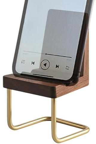 Genérico Soporte para Teléfono de Escritorio,Soporte para Móvil De Silla - Base De Madera Ajustable Accesorios Escritorio Compatible con Todos Teléfonos Inteligentes para Casa Trabajo