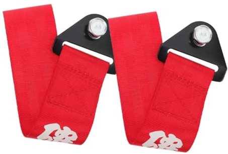 VALICLUD 2 Piezas Cinta de Arrastre Decorativa para Coches Correa de Remolque Resistente de Nylon Hierro Fácil Instalación Accesorios para Autos para Mejorar el Estilo Exterior